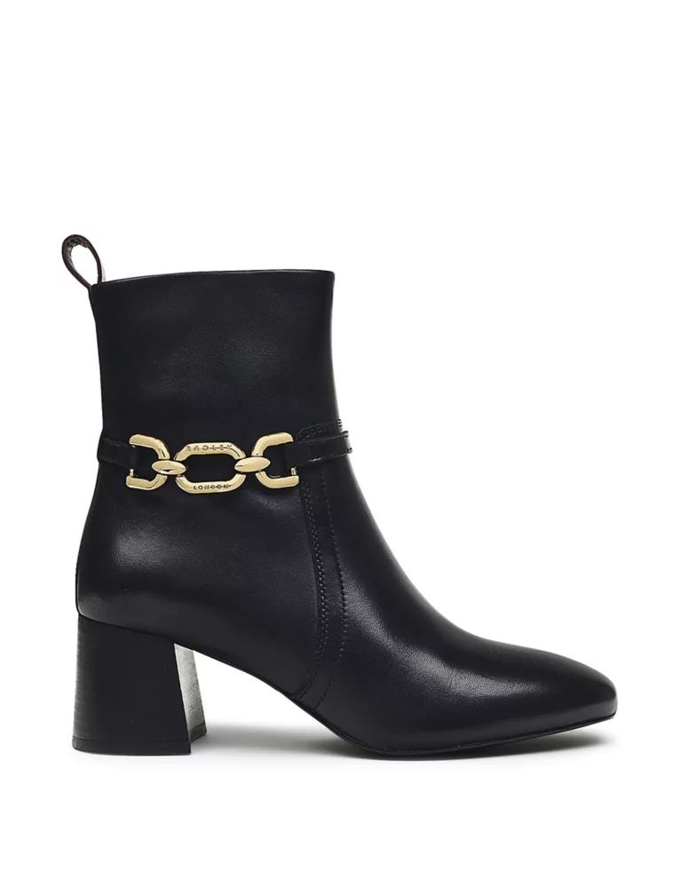 Leather Chunky Block Heel Ankle Boots | Marks & Spencer (UK)