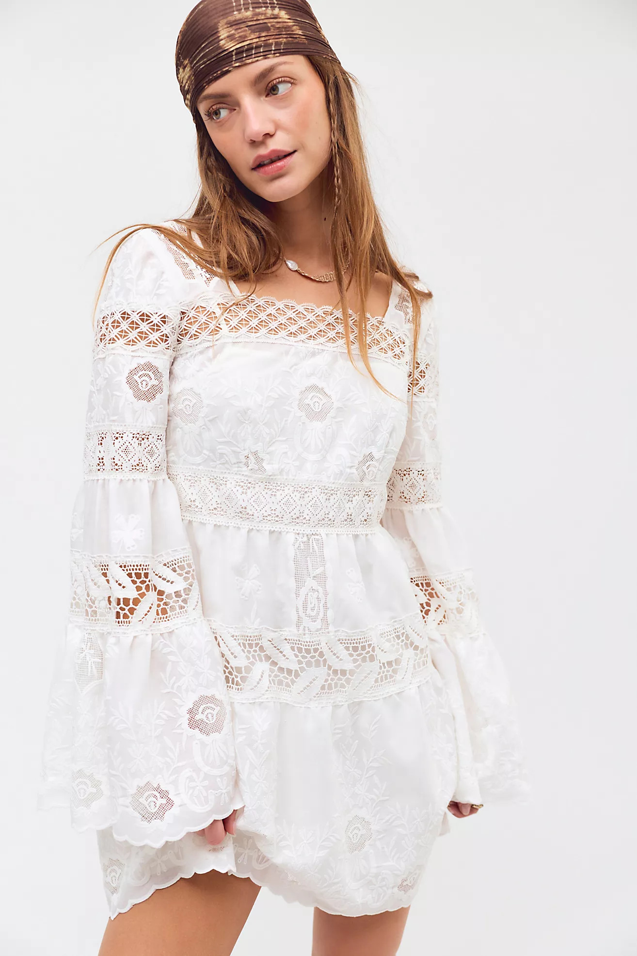 Anna Sui Cottage Rose Lace Mini Dress | Free People (Global - UK&FR Excluded)