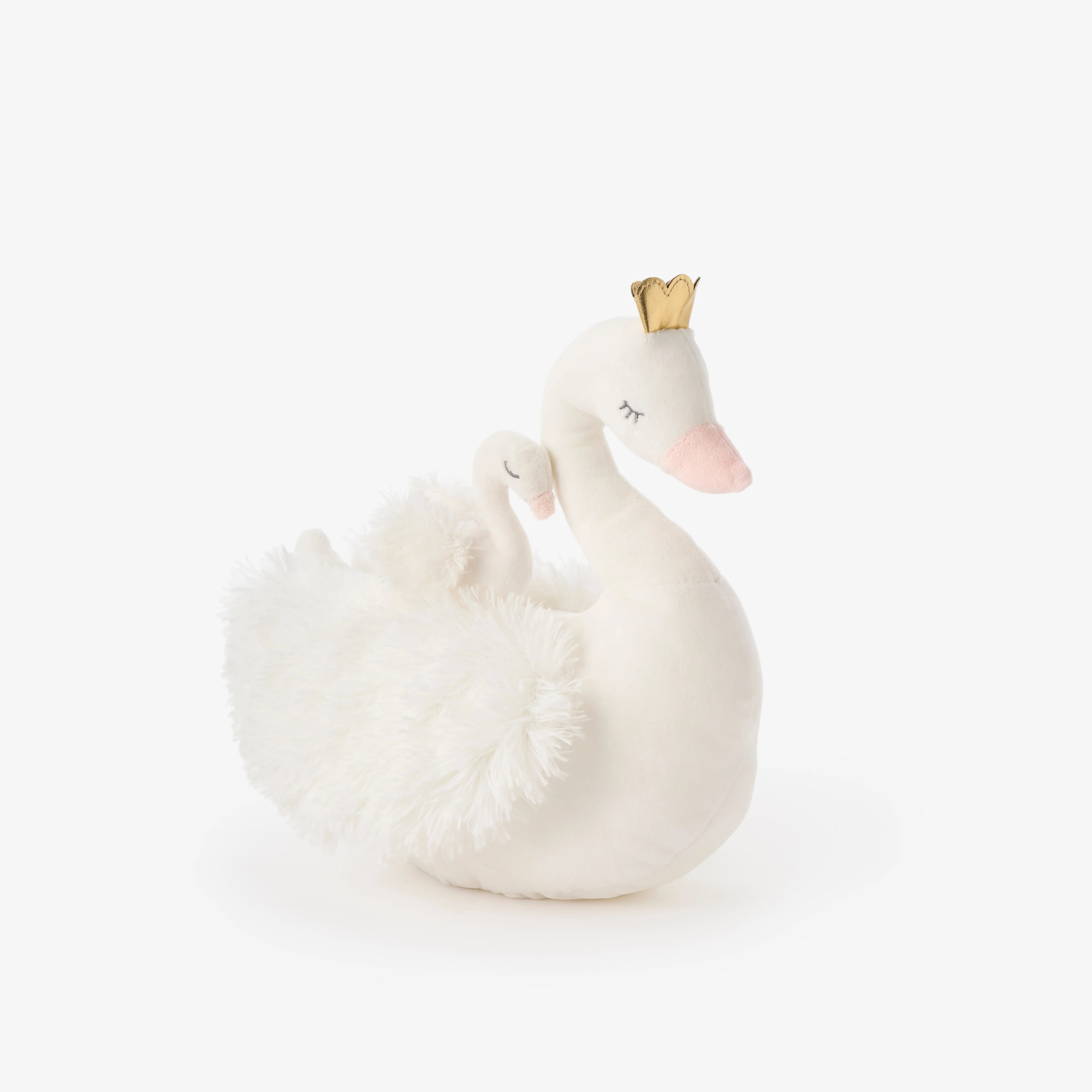Mama + Baby Swan Plush Toy Set | Elegant Baby