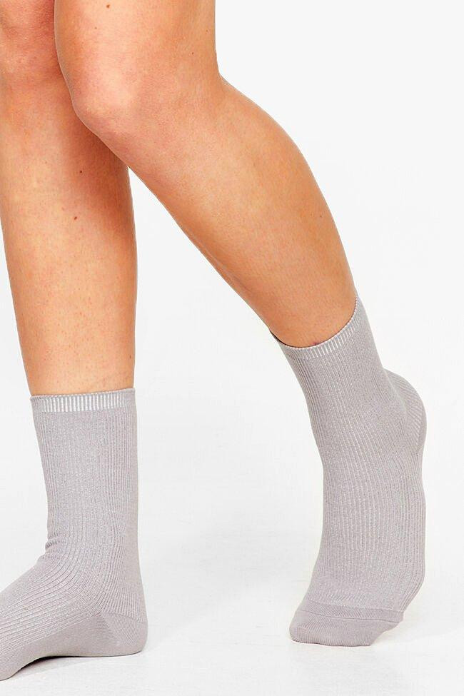 Womens We Feet Again Ribbed Ankle Socks - Grey | NastyGal (US & CA)