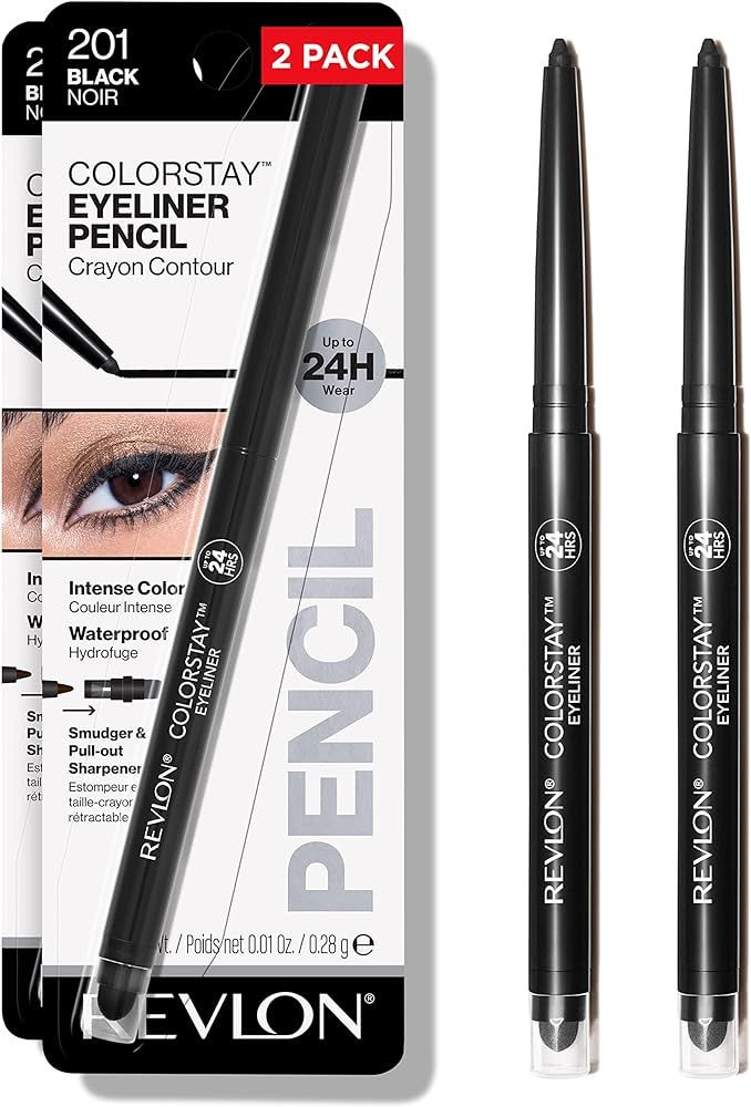 Revlon ColorStay Pencil Eyeliner with Built-in Sharpener, Waterproof, Smudgeproof, Longwearing Ey... | Amazon (US)