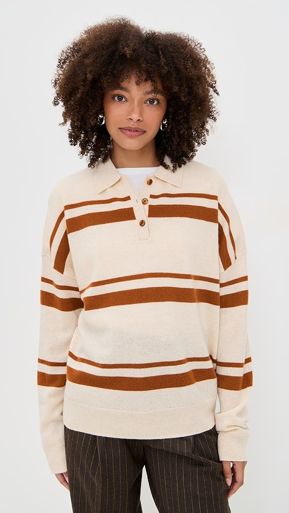 Cashmere Striped Polo | Shopbop