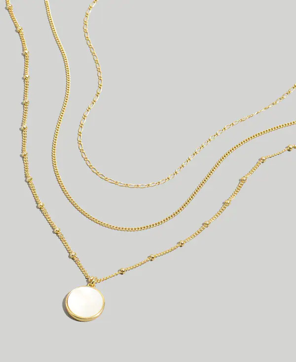 Three-Pack Mother of Pearl Necklace Set | Madewell