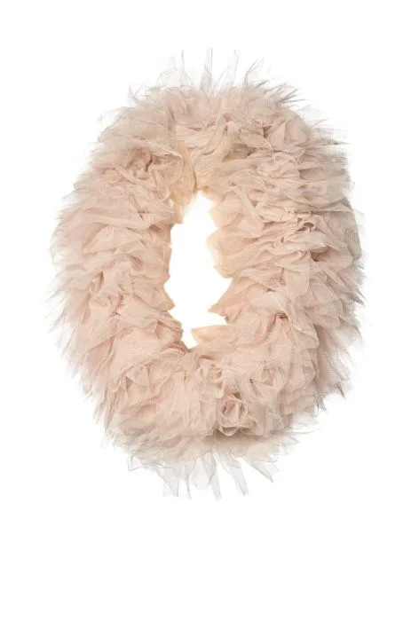 INFINITY TULLE BOA SHRUG IN PINK | AKIRA