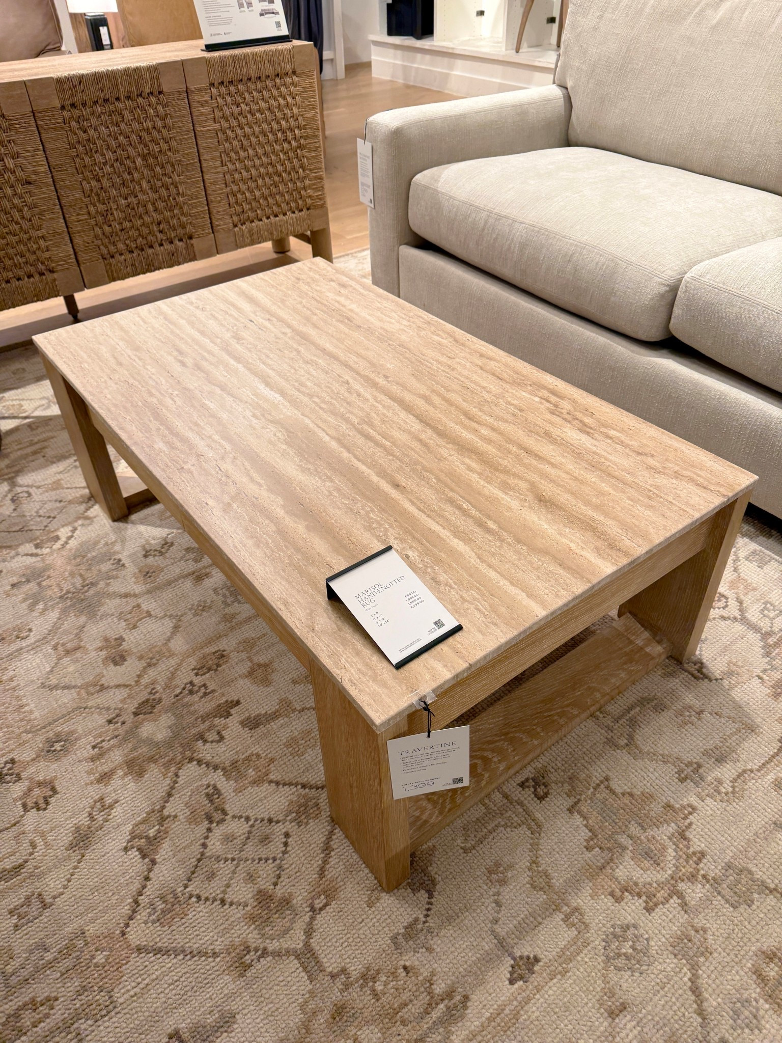 A grounded, elevated centerpiece! 🤎 The Travertine Rectangular Coffee Table from Pottery Barn showcases a natural stone top with beautiful organic texture and variation, bringing warmth and depth to your living space. The clean rectangular silhouette keeps it modern, while the soft neutral tones make it easy to style. 💫
#PotteryBarn #CoffeeTable #LivingRoomFurniture

#LTKSaleAlert #LTKHome