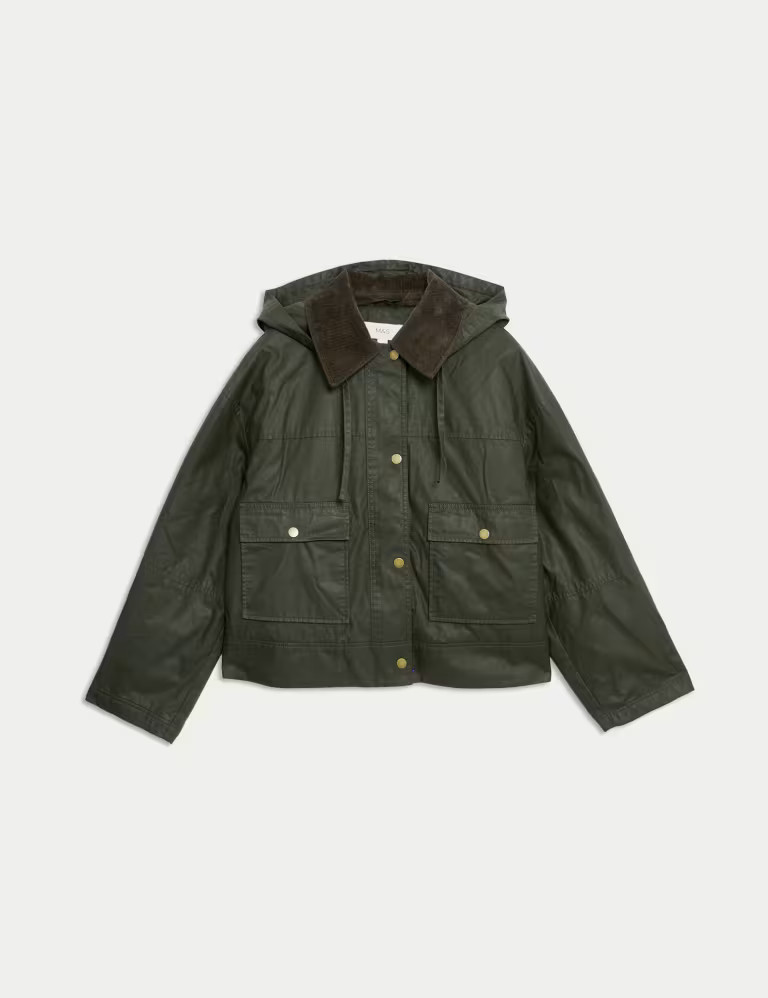Waxed Hooded Short Jacket | Marks & Spencer (UK)