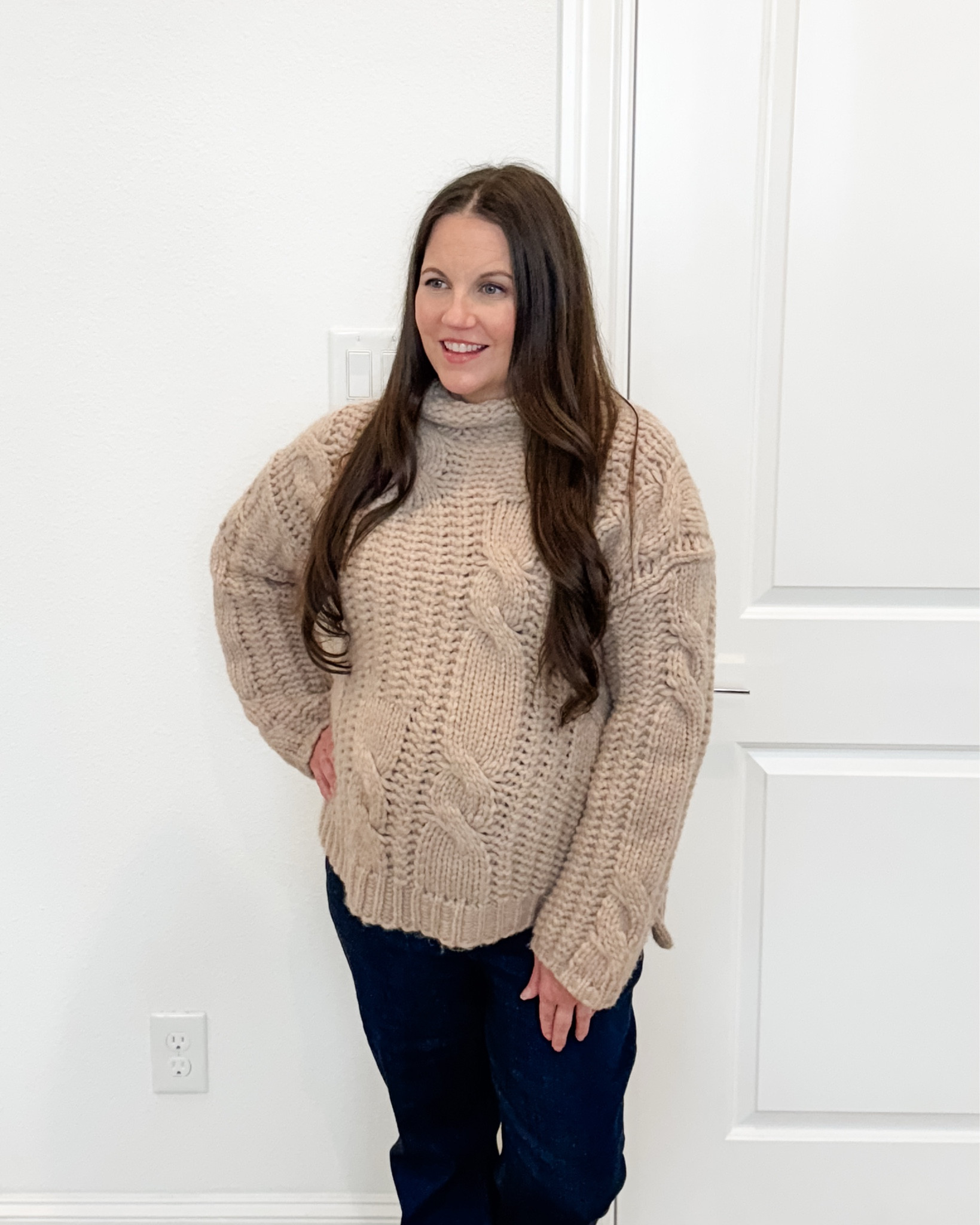 Classic Winter Maternity Style

This polished winter outfit has been a go-to in my cold-weather rotation. The mock-neck cable wool blend sweater paired with dark blue bootcut flared jeans creates such a flattering silhouette, especially during pregnancy. These truly are the best maternity jeans for comfort and support.
I love finishing the look with tan boots or swapping in light brown booties for a softer feel. It’s the perfect dressy casual outfit and a great example of chic winter outfits women can wear as a pregnancy outfit.


#LTKSeasonal #LTKOver40 #LTKWorkwear