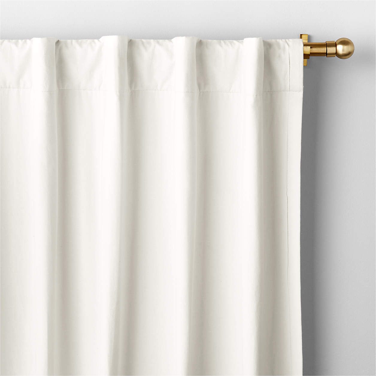 Pampas Ivory Embroidered Stitch Organic Cotton Blackout Curtain Panel 44"x84" + Reviews | Crate &... | Crate & Barrel