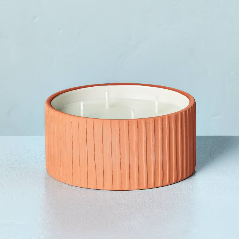 Fluted Terracotta Lemon Pie Jar Candle Cream - Hearth & Hand™ with Magnolia | Target