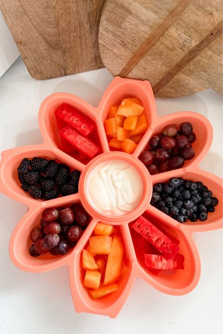 The cutest flower snack tray. It comes in several different colors and is perfect to take on the go since it has a lid and handle! Add your fruits and veggies to this fun party serving tray! 

#LTKparties #LTKhome #LTKSeasonal