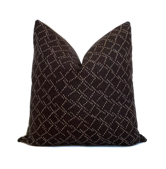 Tineo Designer Pillow Cover  Brown Pillow  High End Pillow  - Etsy | Etsy (US)