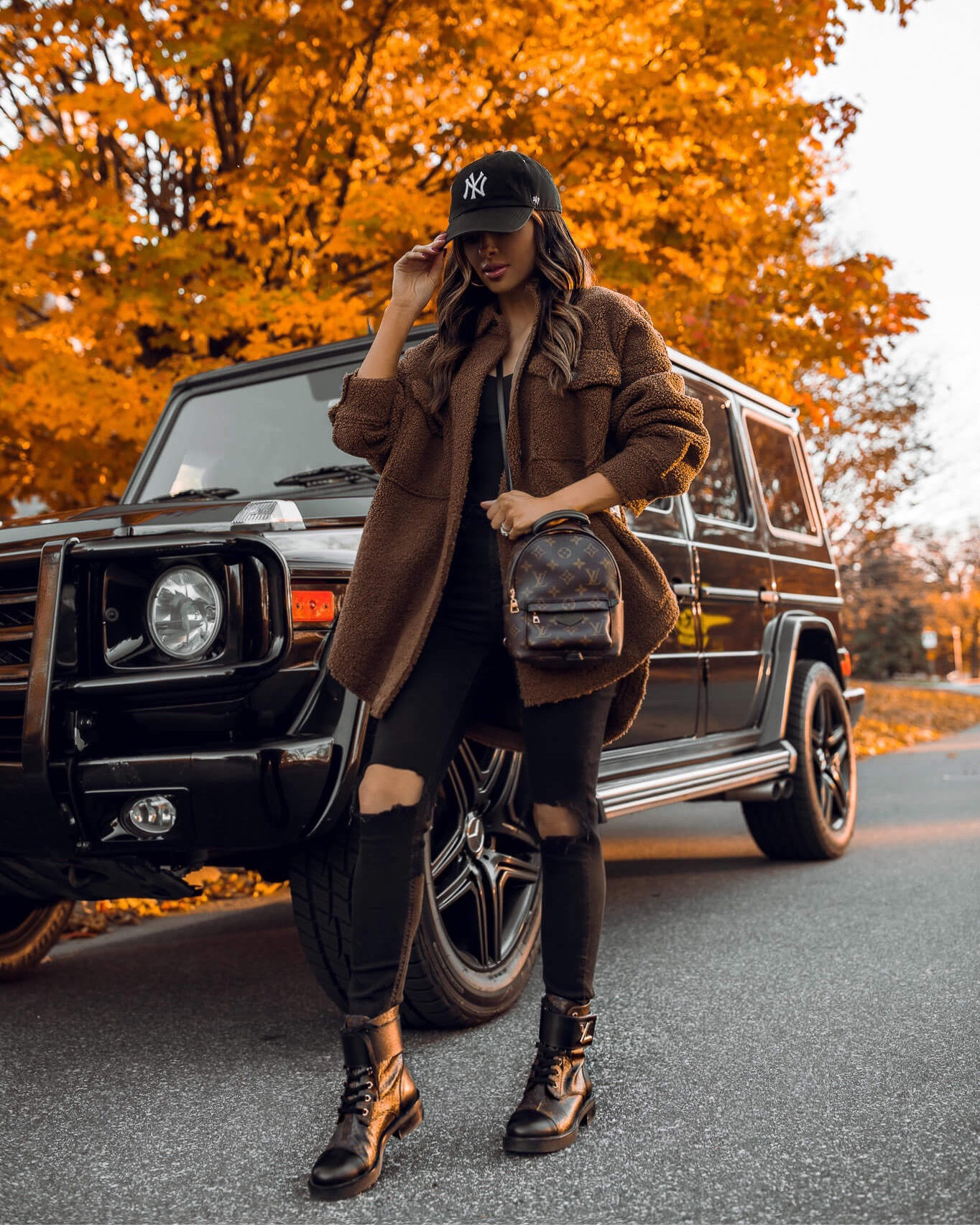 Casual fall outfit
Shearling Shacket / teddy bear shacket
Topshop jeans
Louis Vuitton combat boots
Louis Vuitton Palm Springs mini backpack 

#LTKSeasonal #LTKstyletip #LTKfindsunder100