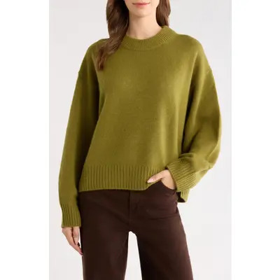 Reformation Cove Oversize Crewneck Cashmere Blend Sweater in Toast at Nordstrom, Size Large | Nordstrom