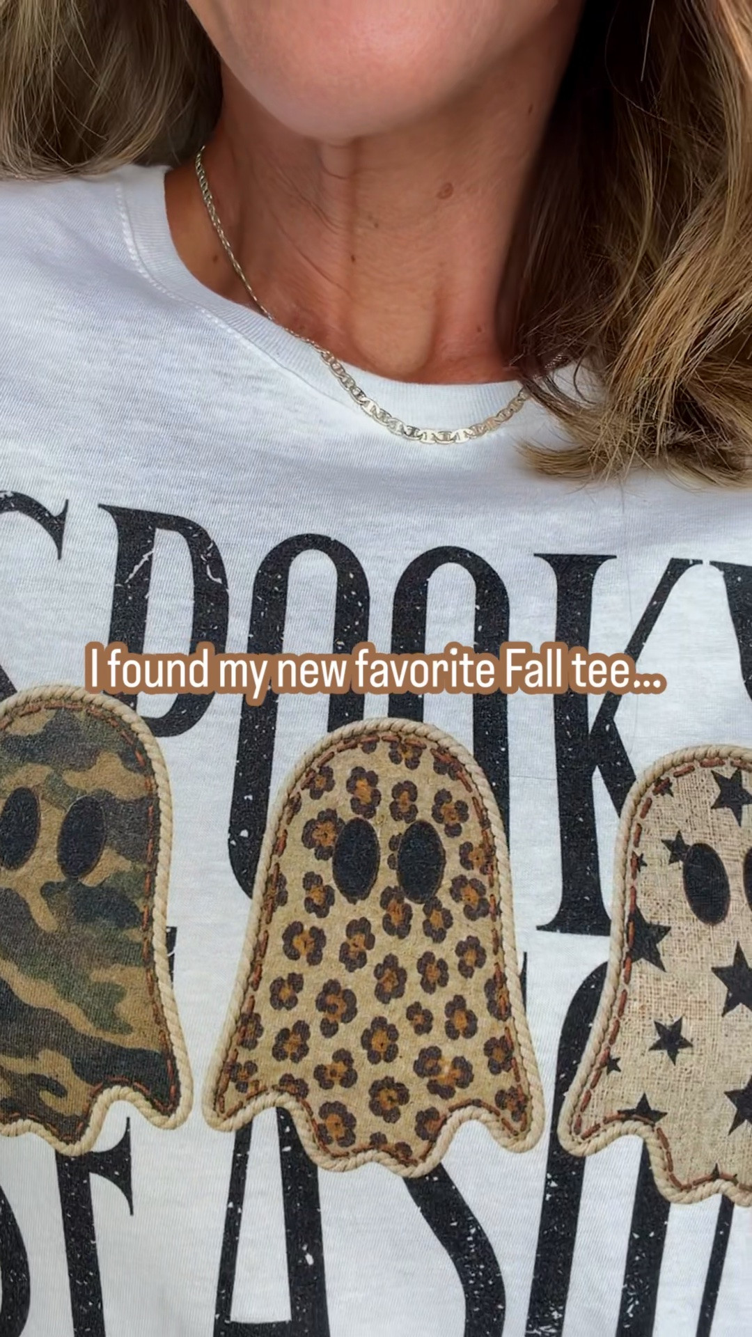 The festive Fall tee I didn’t know I needed. 
Wearing small in all pieces. 
If between sizes in pants, go down.

#LTKSeasonal #LTKOver40 #LTKootd