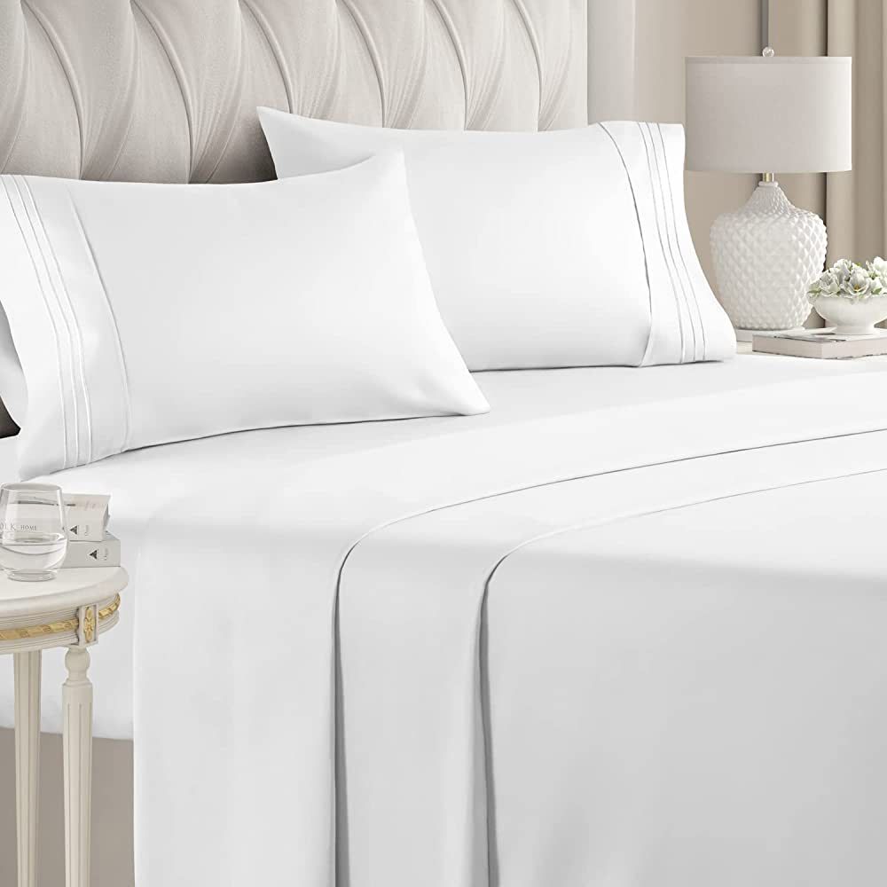 California King Size Sheet Set - Breathable & Cooling - Hotel Luxury Bed - Extra Soft - Deep Pock... | Amazon (US)