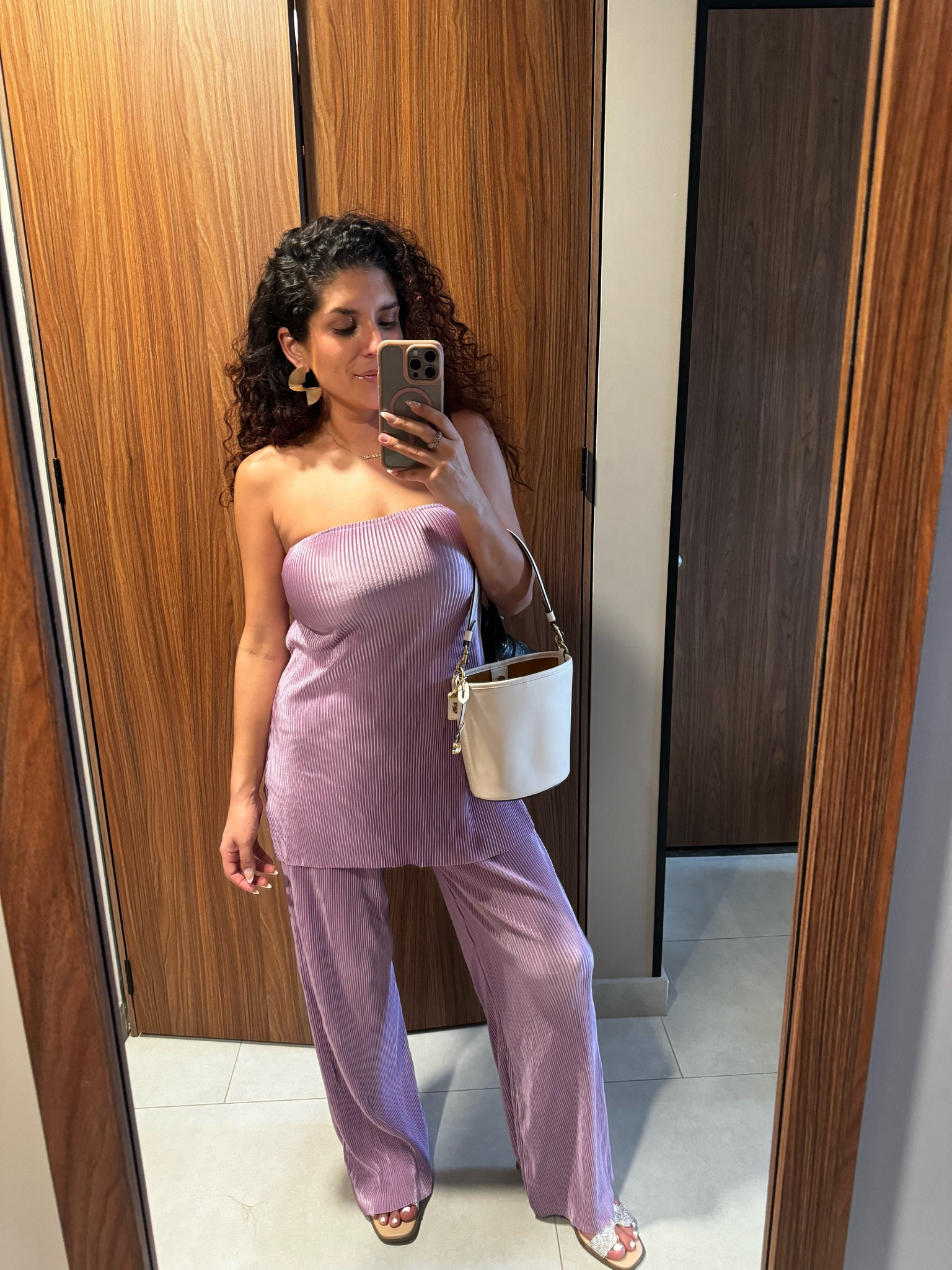 Vacay vibes 💃🏽✨ 

Wearing a size small in this set. I rolled the waist because I’m 5’1 and the pants are a little bit long on me if I don’t. #travel #vacation 

#LTKtravel #LTKfindsunder50 #LTKFestival