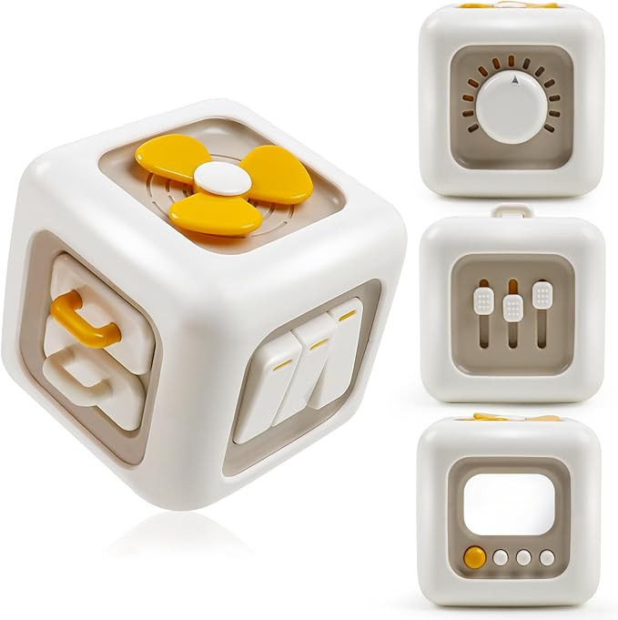 Montessori Busy Cube Sensory Activity Board Car Travel Activities Fine Motor Toy for Kids Hands-o... | Amazon (US)