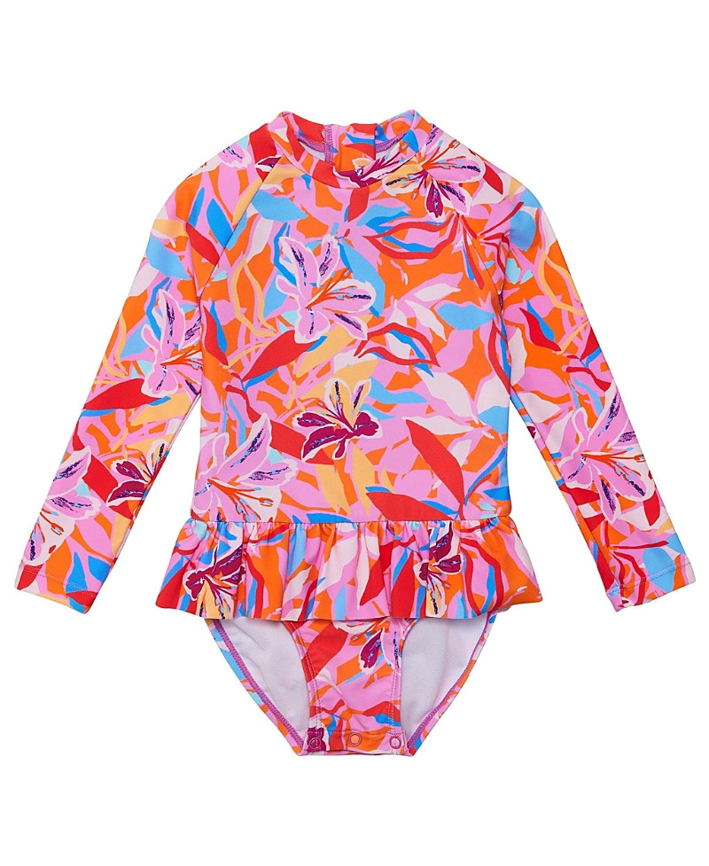 Snapper Rock Girls' Blooming Sunset Sustainable Long Sleeve Skirt Surf Suit - Baby | Bloomingdale's (US)