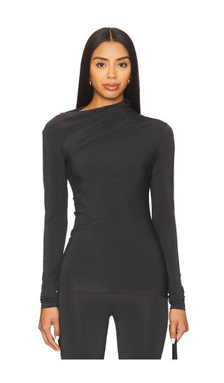 EAVES Auda Top in Charcoal. - size S | Revolve Clothing (Global)