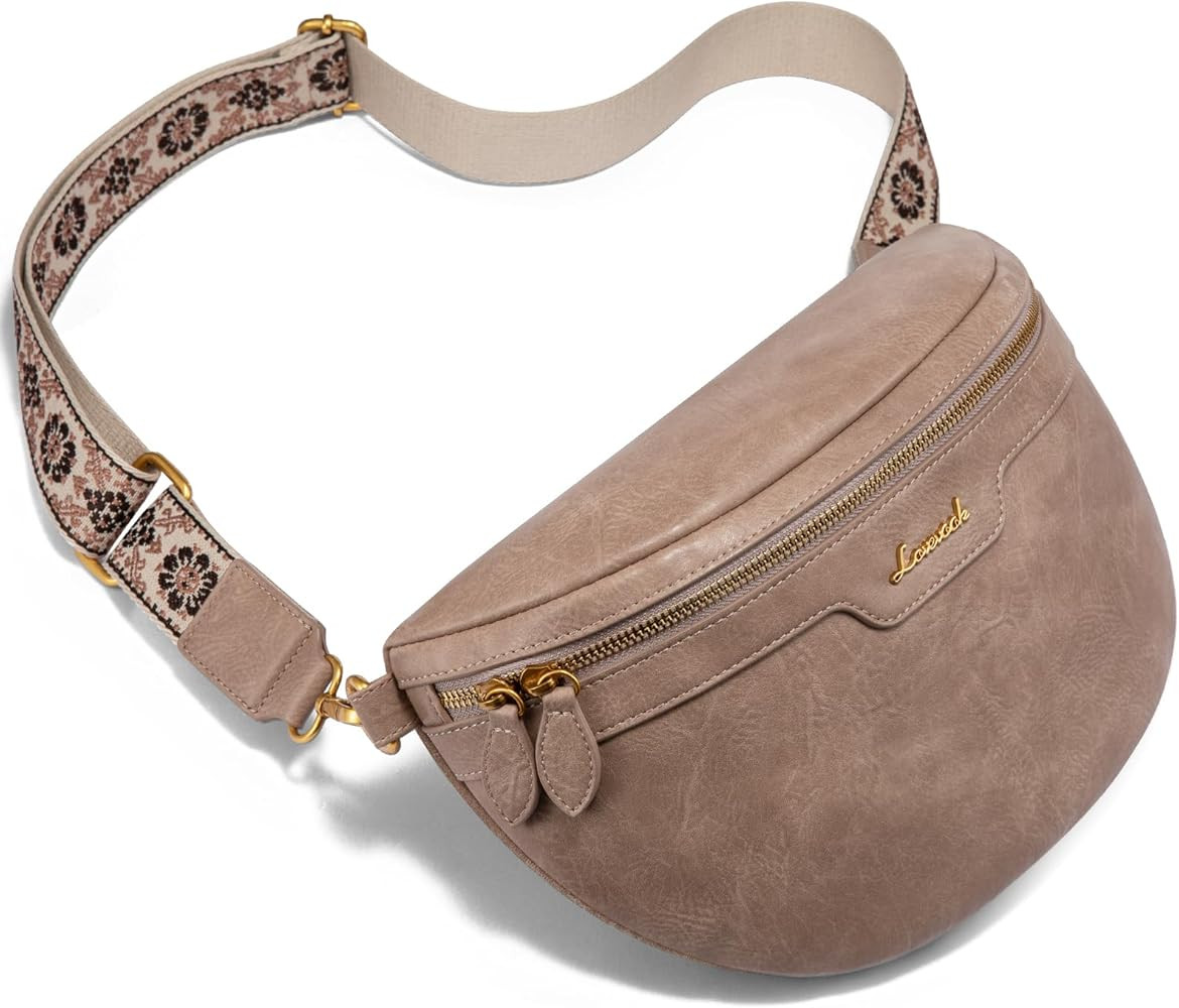 LOVEVOOK Fanny Packs for Women Cross Body, Vegan Leather Belt Bag for Women, Waterproof Sling Pur... | Amazon (US)