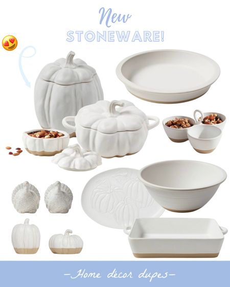 New affordable stoneware collection that looks like Pottery Barn, but way more affordable!! Thanksgiving decor, bakeware, fall entertaining, pumpkin, pumpkins, serveware, turkey 

#LTKunder50 #LTKhome #LTKSeasonal