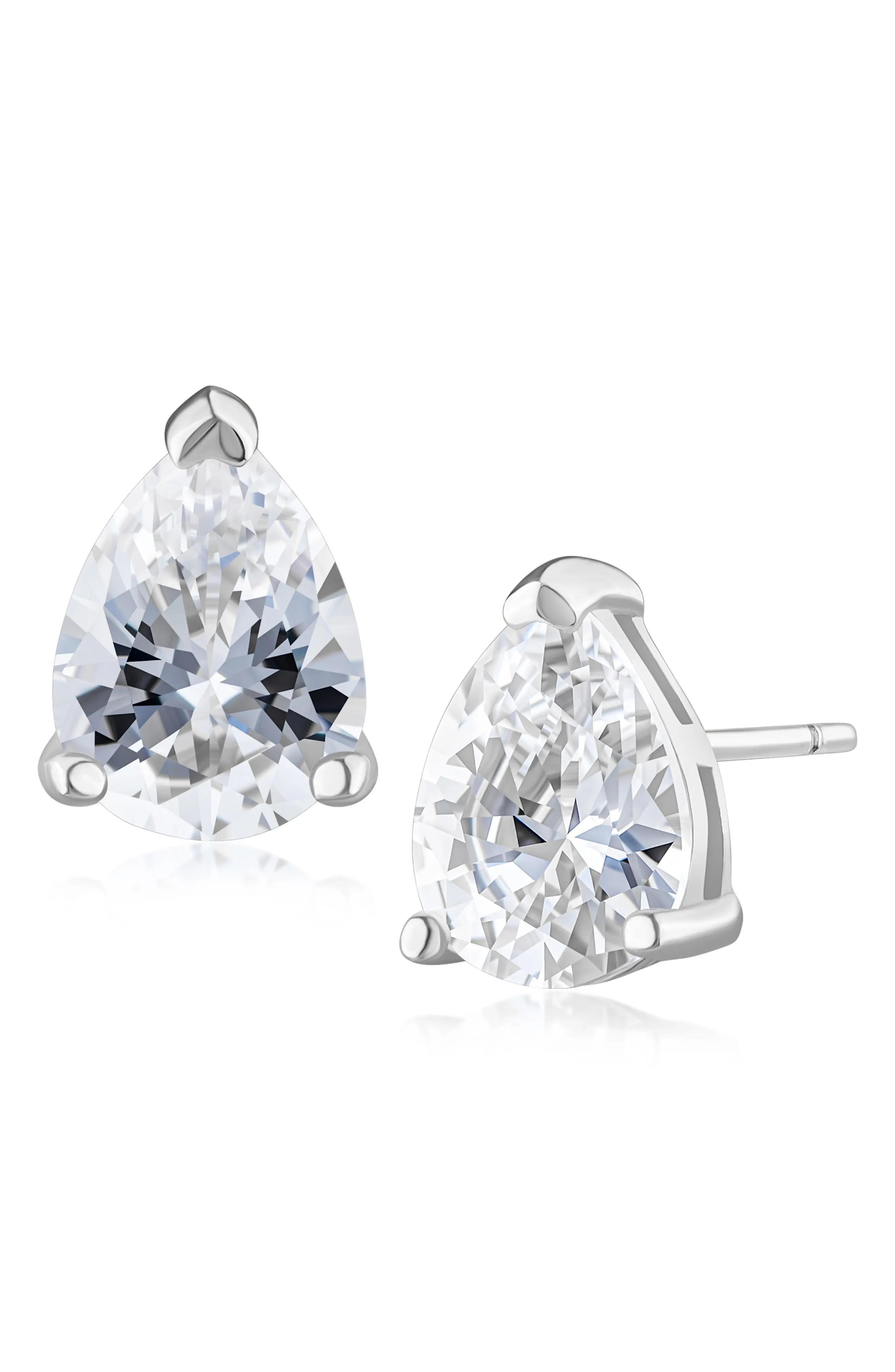 JARDIN Pear Cut Cubic Zirconia Stud Earrings (Nordstrom Exclusive) (Women) | Nordstromrack | Nordstrom Rack