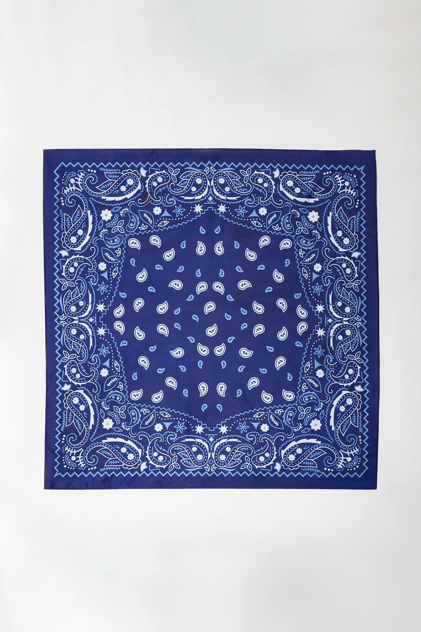 Navy Paisley Printed Scarf | Avara