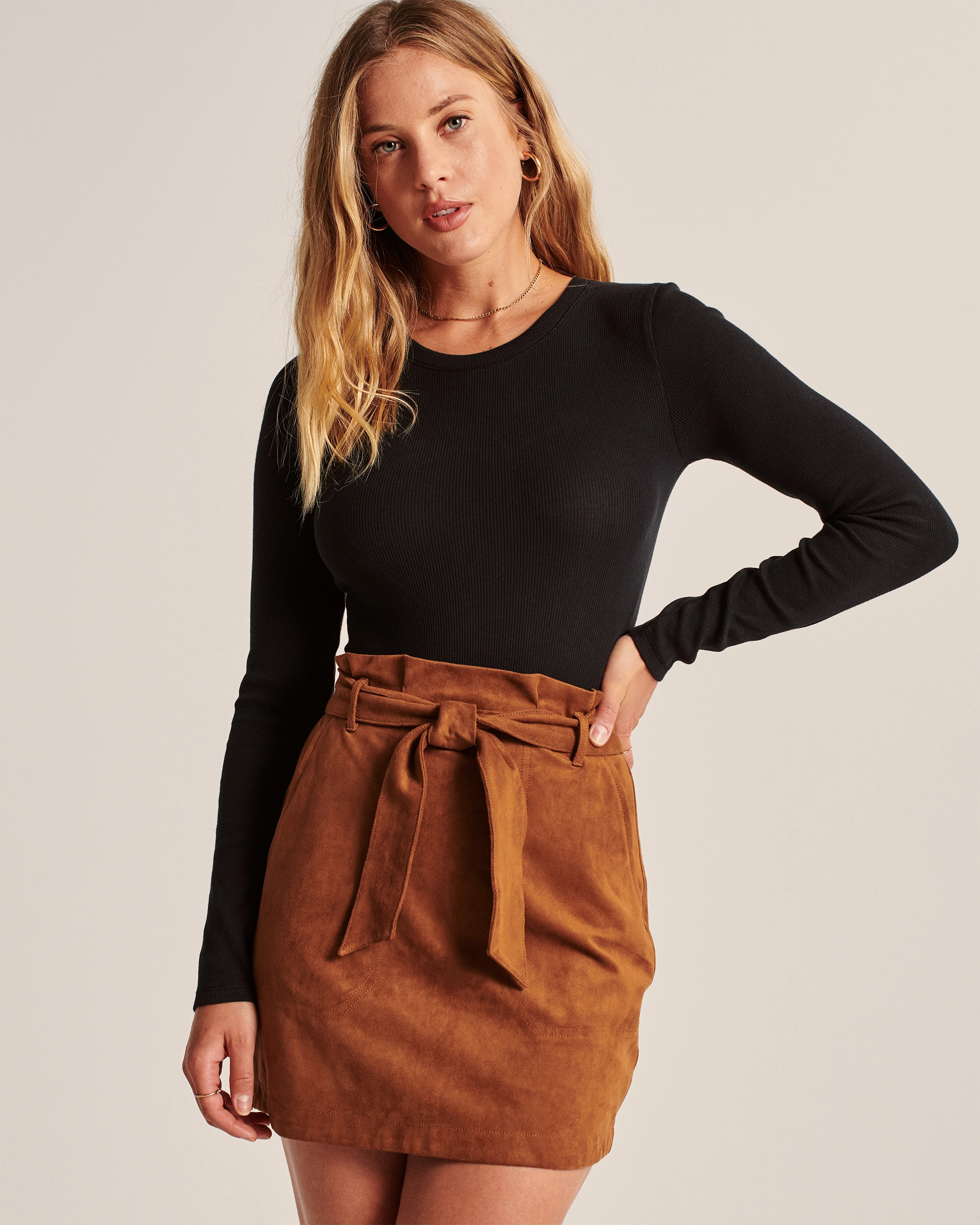 Long-Sleeve Ribbed Bodysuit | Abercrombie & Fitch (US)