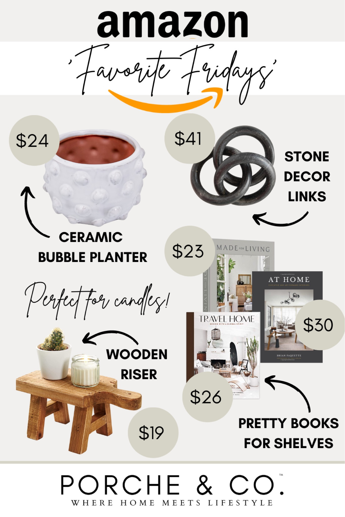 Bookshelf favorites from Amazon- stone chain links, wooden candle pedestal and our favorite coffee table books for stacking and styling 🤍 #amazon #bookshelves #amazonstyle #decor #home

#LTKstyletip #LTKunder50 #LTKhome