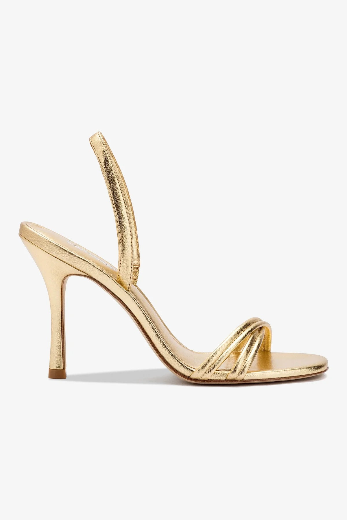 Annie Sandal In Gold Metallic Leather | Larroude