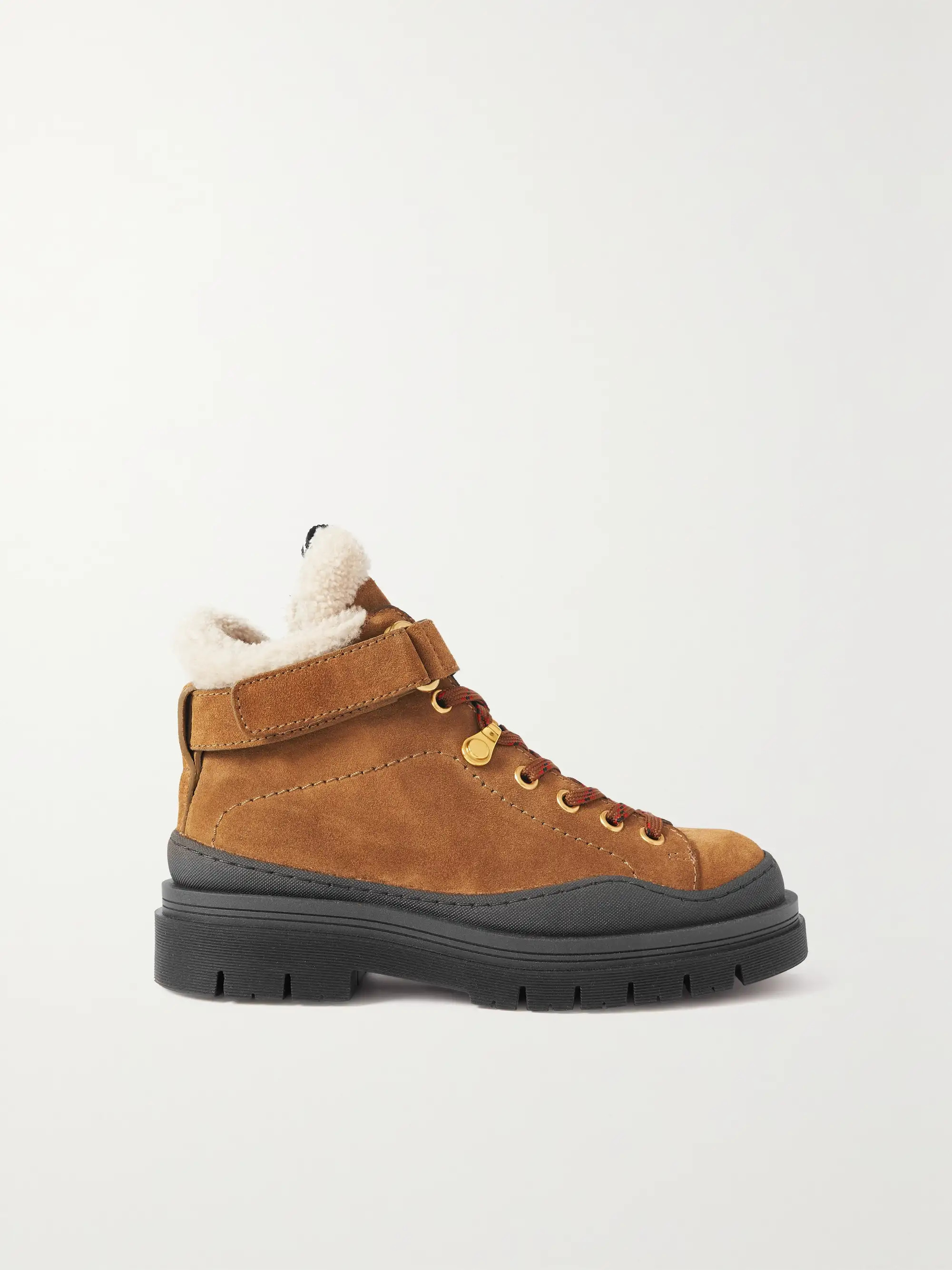 Jolya shearling-lined suede hiking boots | NET-A-PORTER (US)