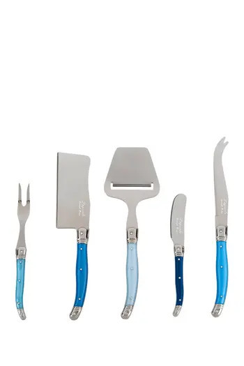 FRENCH HOME Laguiole 5-Piece Cheese Knife, Fork, & Slicer Set - Shades of Blue in Mist Colors at Nordstrom Rack | Nordstrom Rack