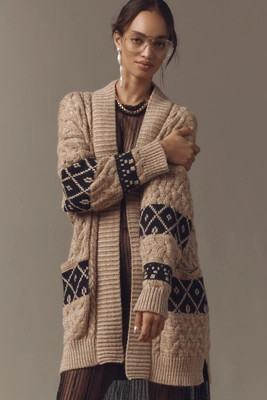 Pilcro Slouchy Open-Front Oversized Cardigan Sweater | Anthropologie (US)