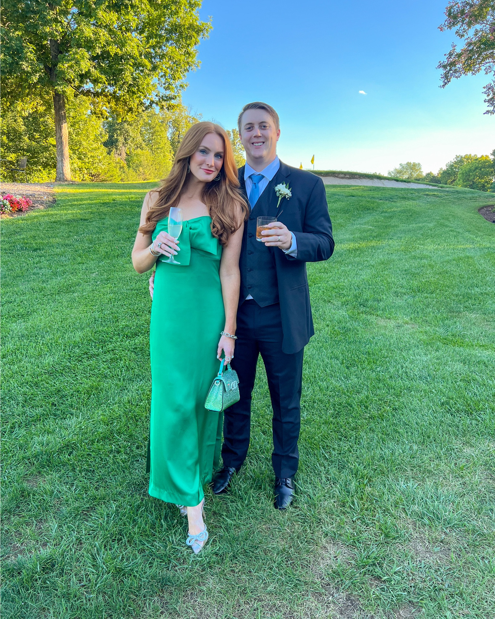 Wedding guest outfits for this past weekend! Green bow dress is from Lilly Pulitzer from the Peppermint Palm in Louisville. Dres fits true to size, wearing 10.

Blue dress is from Anthropologie and is on SALE! Fits true to size, wearing medium. Gold bow heels fit true to size, wearing 10. 

Bow heels - wedding guest - wedding guest dress - midi dress - formal wedding - rehearsal dinner - September - birthday outfit - special occasion - going out - date night - dolce vita - black tie wedding guest dress - fall wedding - Lilly Pulitzer 

#LTKWedding #LTKShoeCrush #LTKSeasonal