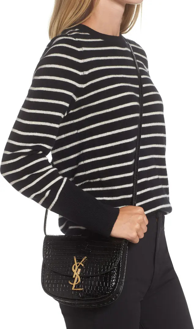 Kaia Croc Embossed Leather Crossbody Bag | Nordstrom