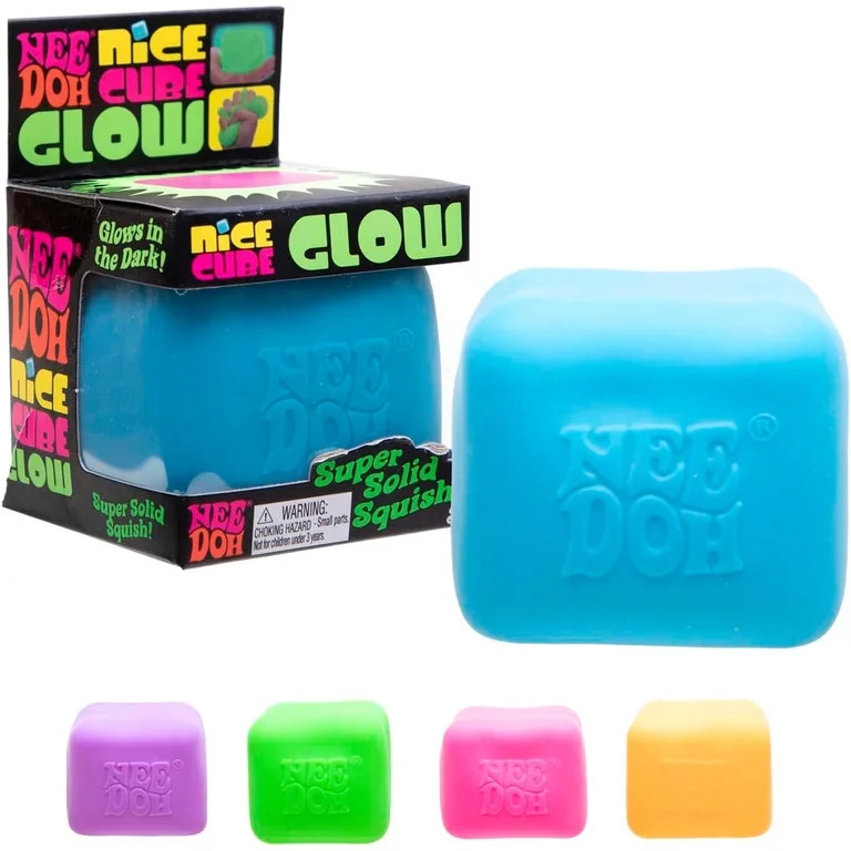 Schylling NeeDoh Nice Cube Glow - Sensory Toy with a Super Solid Squish - Glows in The Dark and A... | Walmart (US)