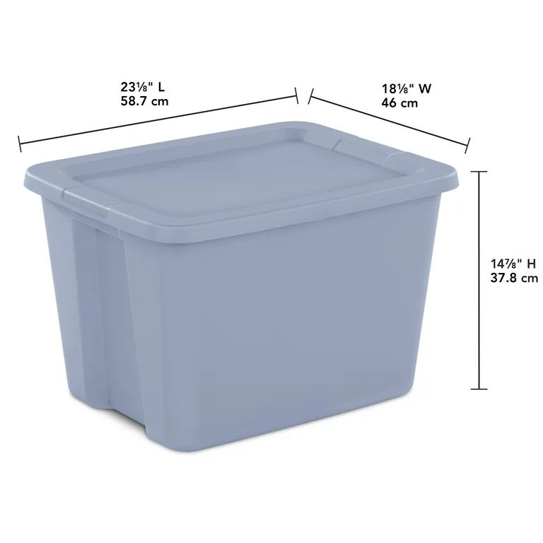 Sterilite 18 Gallon Tote Box Plastic, Washed Blue - Walmart.com | Walmart (US)