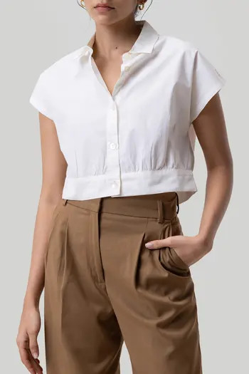 Oversized Crop Shirt | Nordstrom