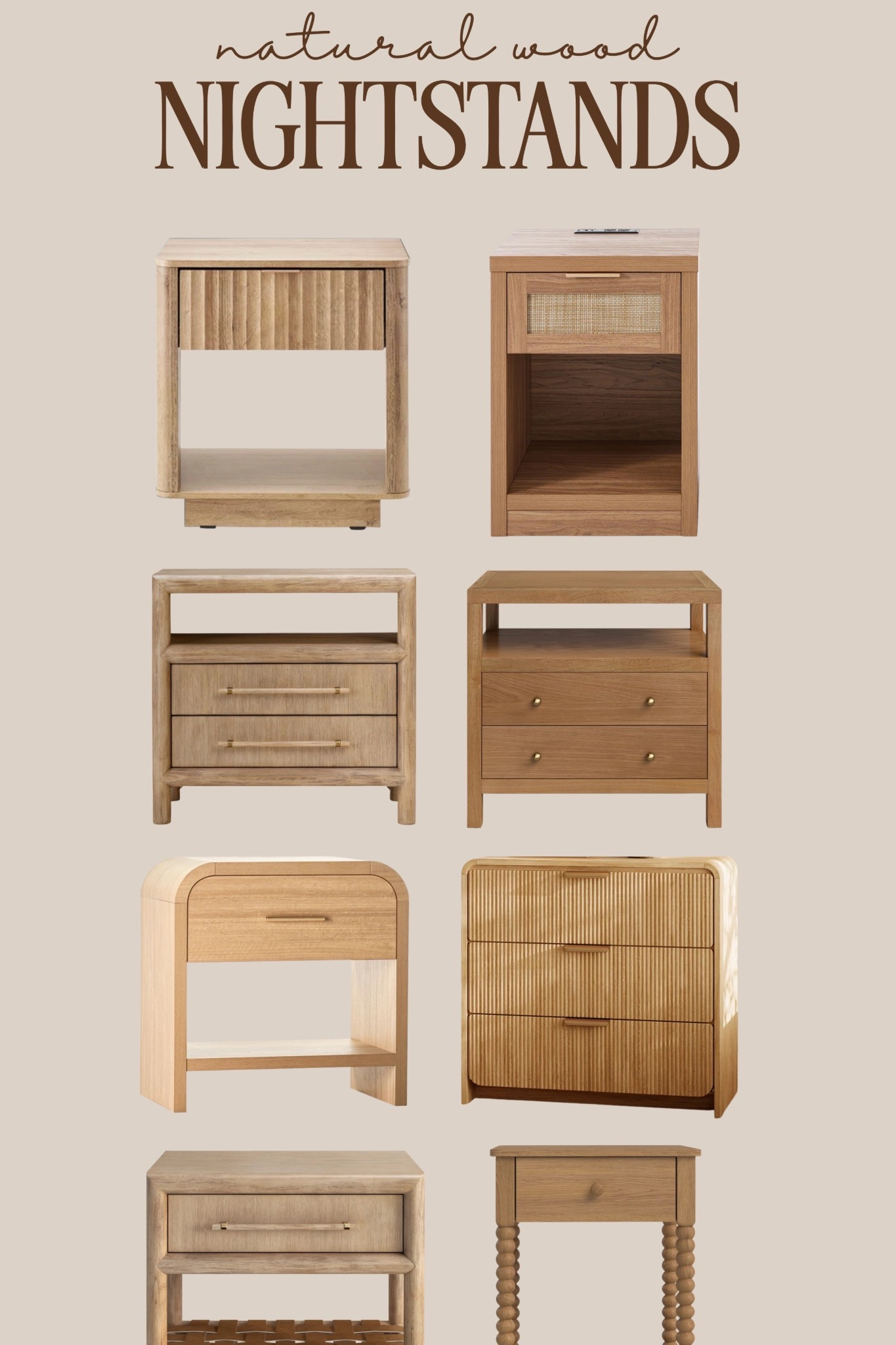 Gorgeous wood tone nightstands! 

#LTKHome