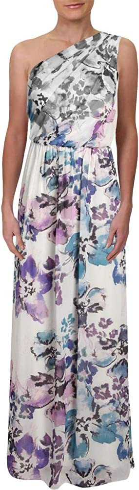 Lauren by Ralph Lauren Women's Floral One-Shoulder Maxi Dress | Amazon (US)