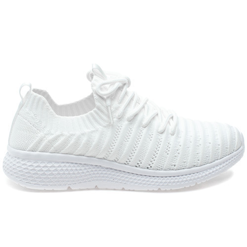 DYANN White Knit | J/SLIDES Footwear