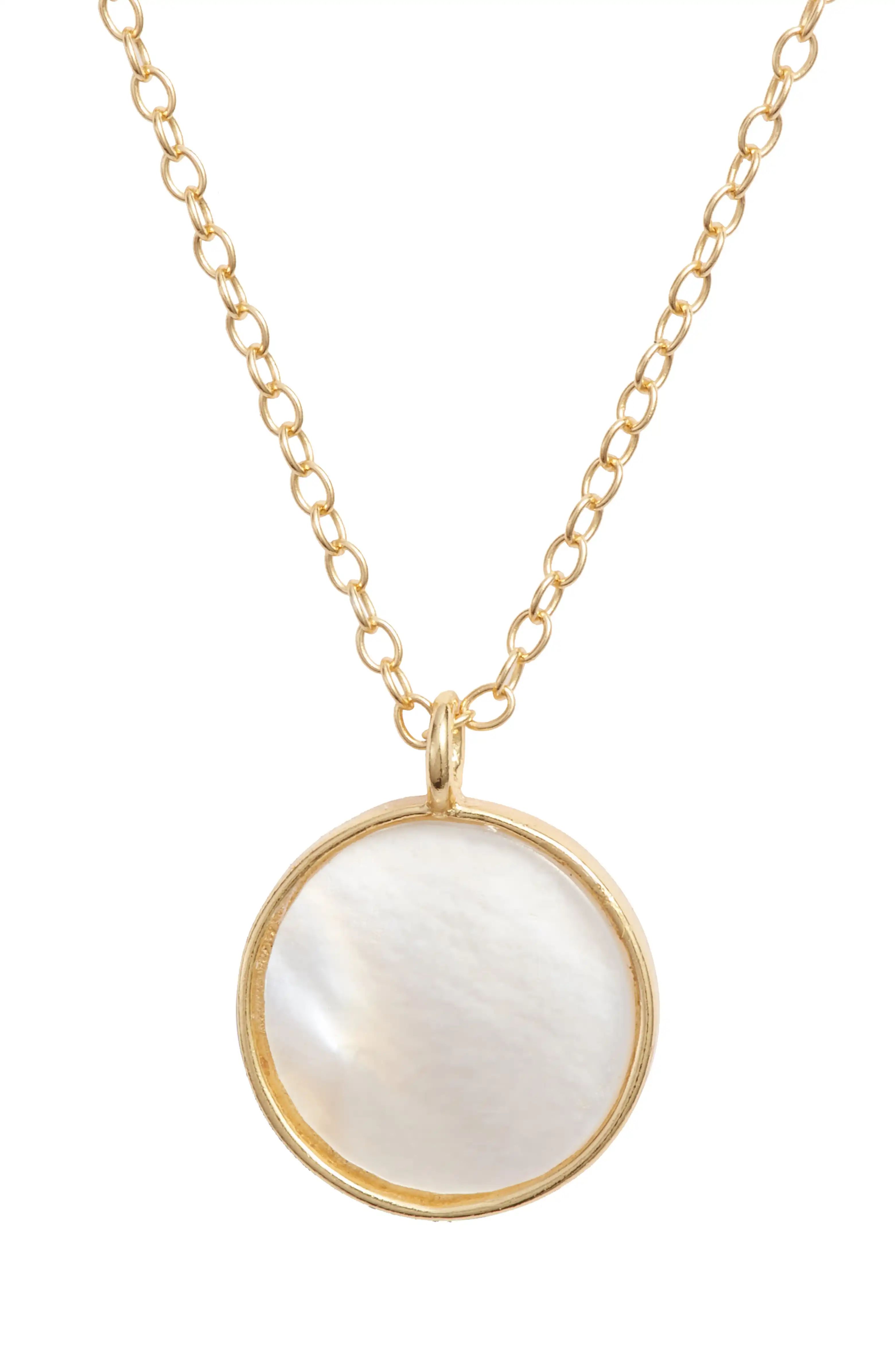 Mother of Pearl Circle Pendant Necklace | Nordstrom