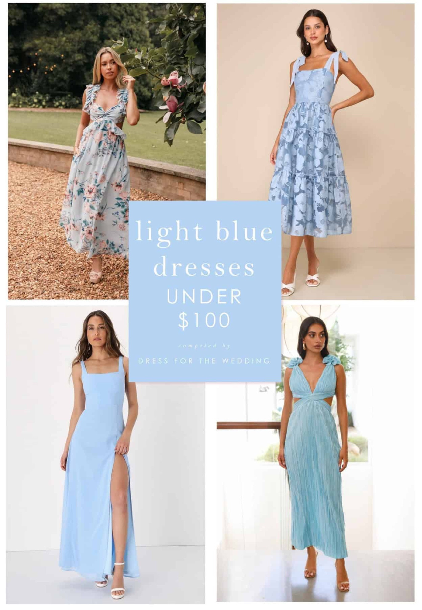 Light blue dresses under $100. Affordable light blue wedding guest dress. Spring dresses. Light blue midi dress. Semi formal dress, formal dress, maxi dress, bridesmaid dress. Blue dress for a wedding. 
Engaged, planning a wedding or attending several weddings? Dress for the Wedding is a curated wedding shopping site. Follow us on the LIKEtoKNOW.it shopping app to get the product details for this look plus sale alerts on wedding attire, cute dresses under $100, ideas for wedding guest outfits, plus wedding decor and gift ideas! 



#LTKMidsize #LTKWedding #LTKSeasonal