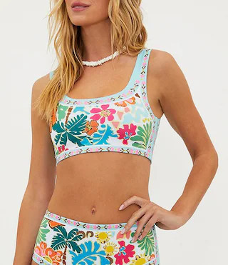 Beach Riot Floral Bralette Francis Swim Top & High Waisted Marcelle Swim Bottom | Dillard's | Dillard's