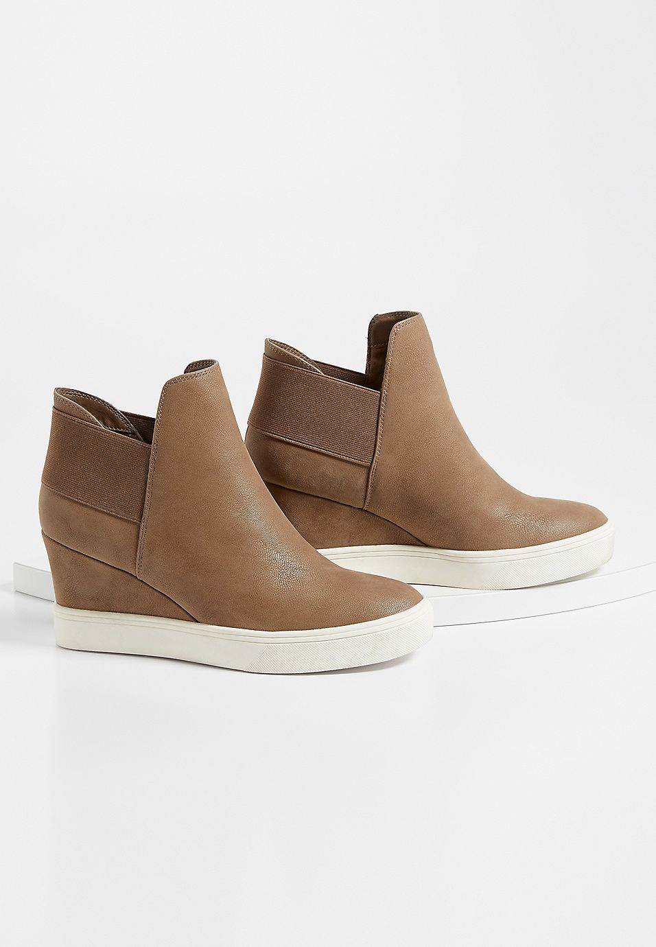 Tia Taupe Sneaker Wedge | Maurices