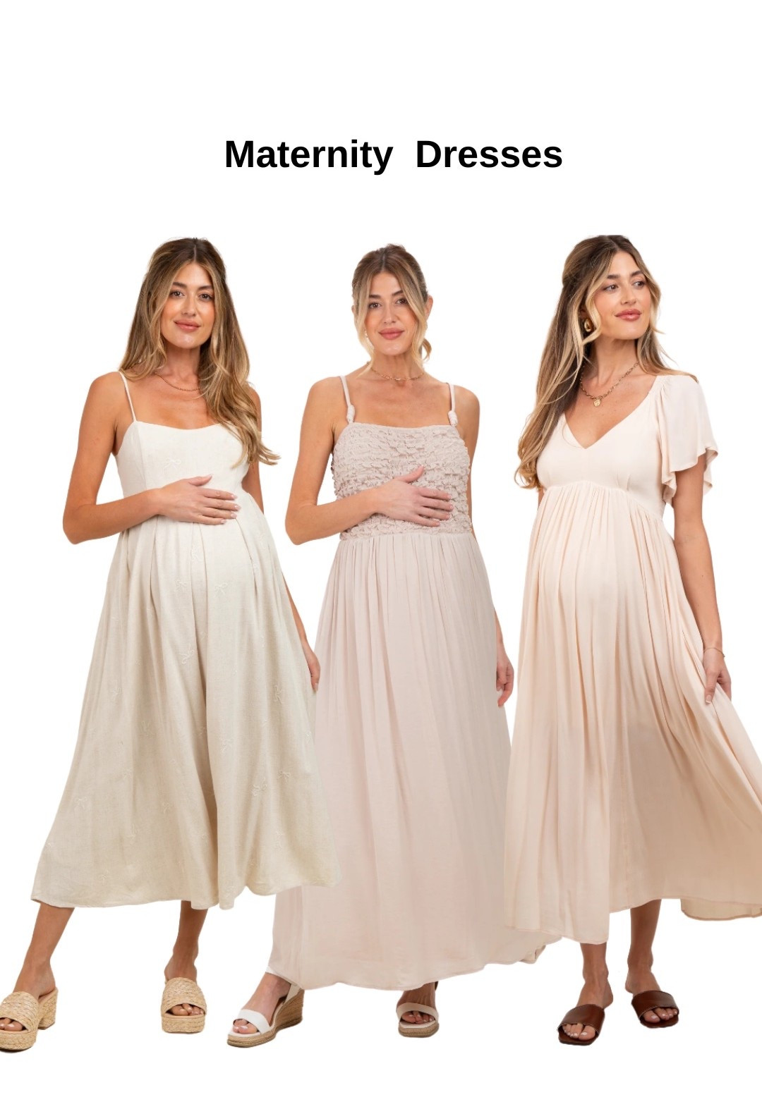 neutral maternity dress, beige maternity maxi, minimalist maternity style, classic maternity dress, maternity photos outfit, gender neutral maternity look, modest maternity dress, timeless maternity fashion, bump friendly neutral, maternity basics. 

#LTKWedding #LTKBump #LTKSeasonal