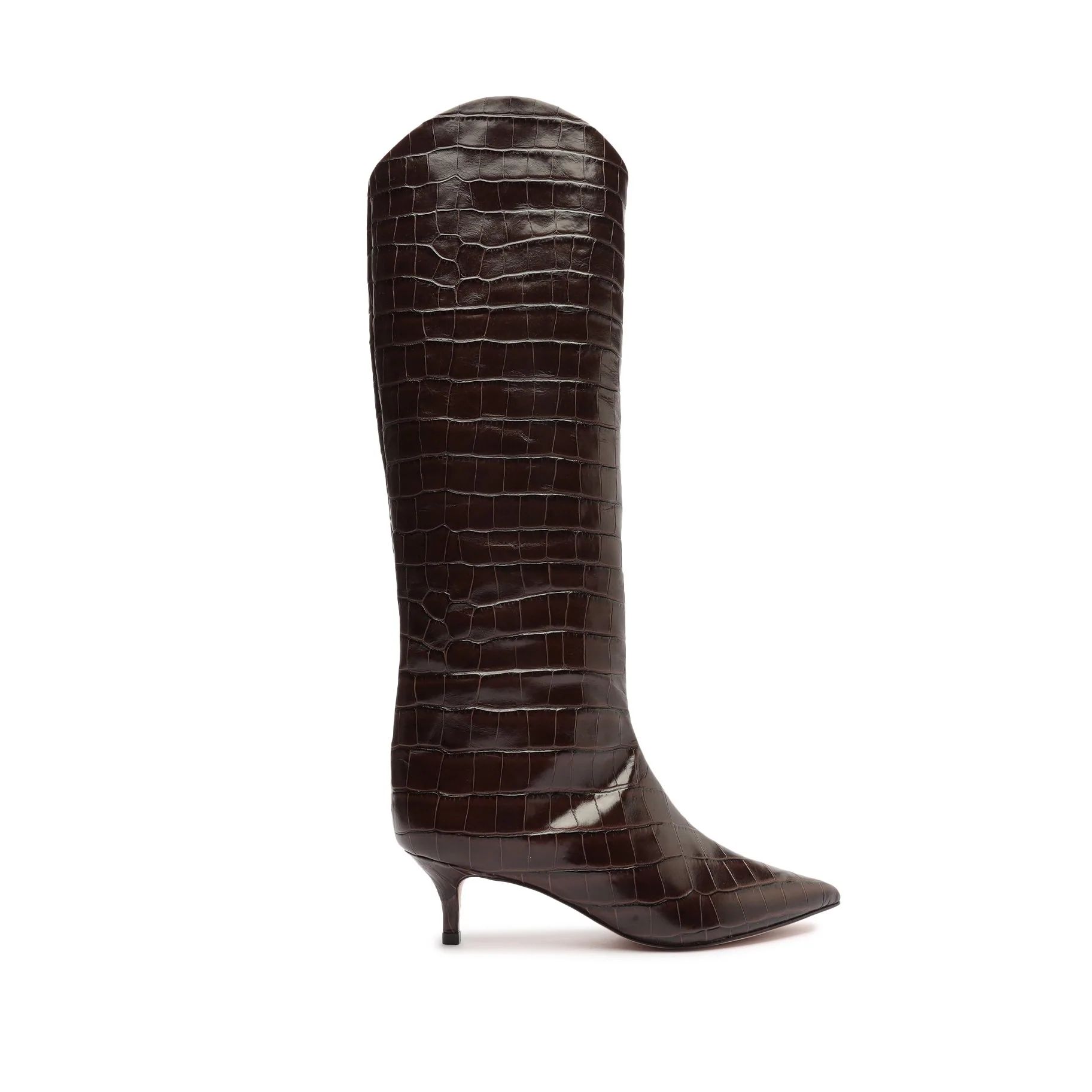 Maryana Lo Crocodile-Embossed Leather Boot | Schutz Shoes (US)