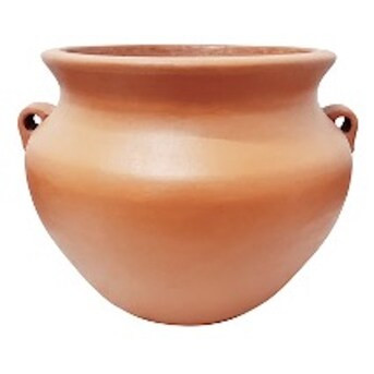 Style Selections 12.5-in W x 10-in H Orange Clay Indoor/Outdoor Planter | Lowe's