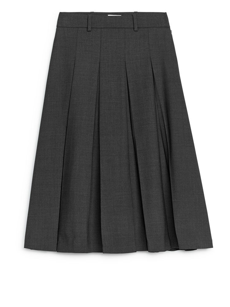 Pleated Wool Blend Skirt | ARKET (US&UK)