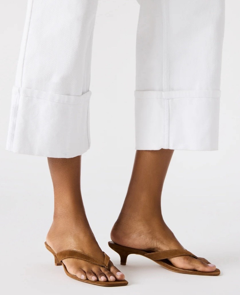 Love these sandals and the kitten heel height!
